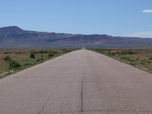 We can see our destination (the end of Mineral Road).